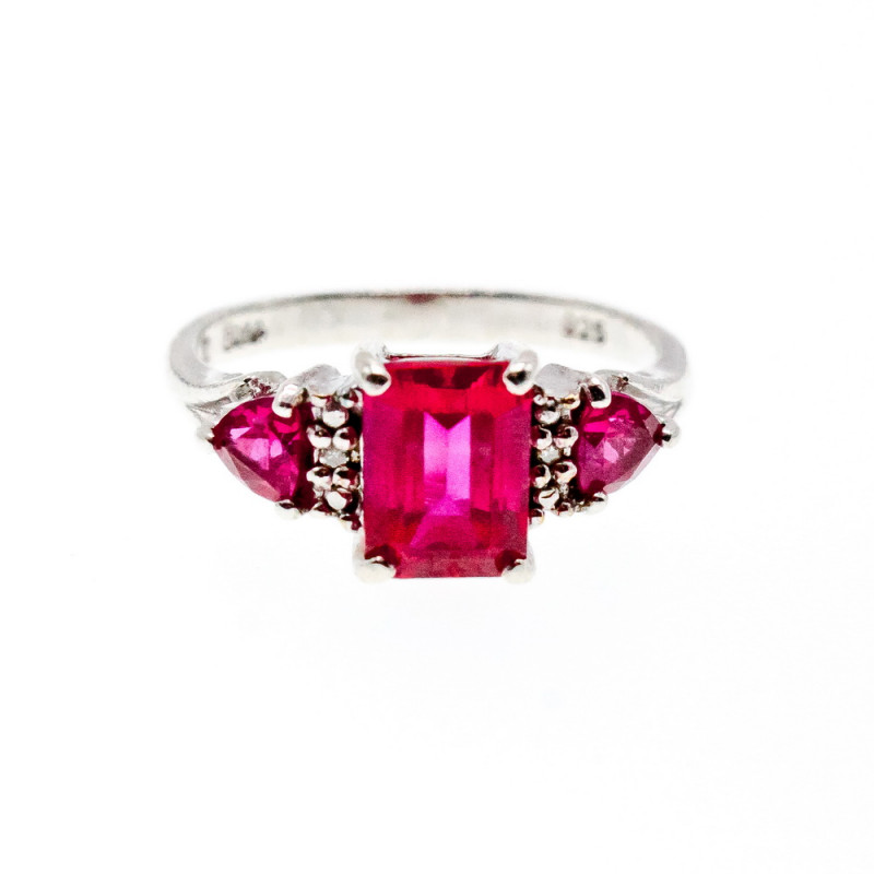 Sky Jewelry Серебряное кольцо с розовым топазом  Нежность