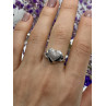 Sky Jewelry Серебряное кольцо с бриллиантами   Алмазное сердце