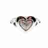 Sky Jewelry Серебряное кольцо с бриллиантами   Алмазное сердце