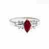 Sky Jewelry Серебряное кольцо с рубеллитом и фианитами  Маркиз