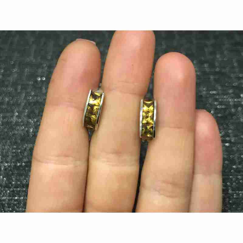 Sky Jewelry Серьги с цитрином 925 проба