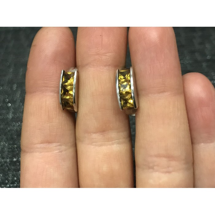 Sky Jewelry Серьги с цитрином 925 проба