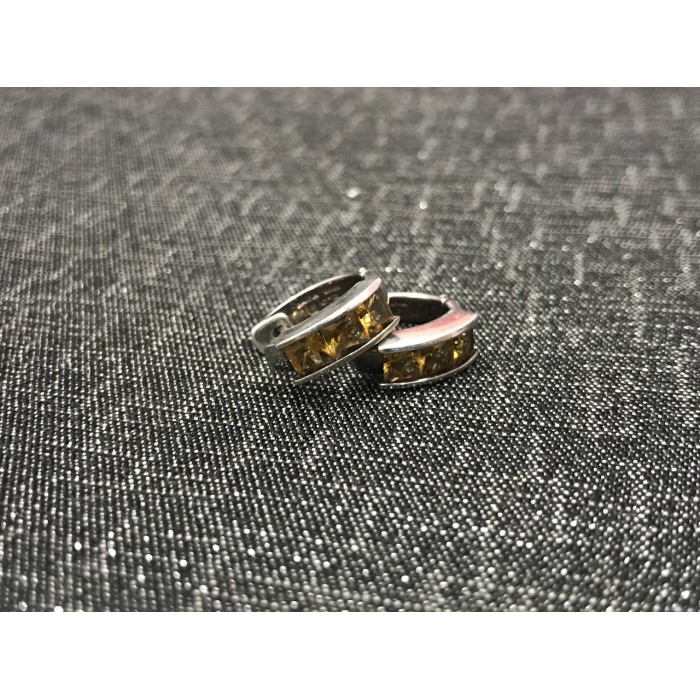 Sky Jewelry Серьги с цитрином 925 проба