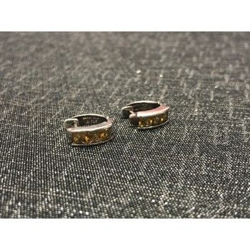 Sky Jewelry Серьги с цитрином 925 проба