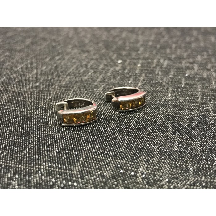 Sky Jewelry Серьги с цитрином 925 проба