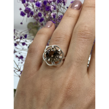 Sky Jewelry Серебряное кольцо с коричневым турмалином  Мечта