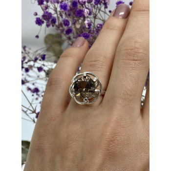 Sky Jewelry Серебряное кольцо с коричневым турмалином  Мечта