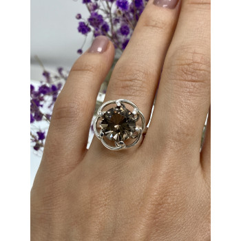 Sky Jewelry Серебряное кольцо с коричневым турмалином  Мечта