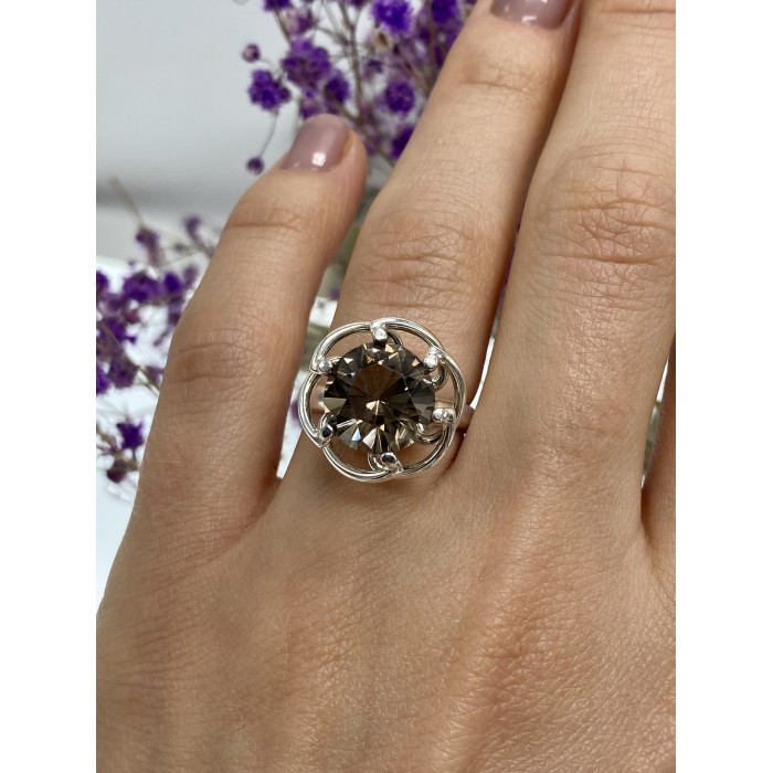 Sky Jewelry Серебряное кольцо с коричневым турмалином  Мечта