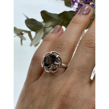 Sky Jewelry Серебряное кольцо с коричневым турмалином  Мечта
