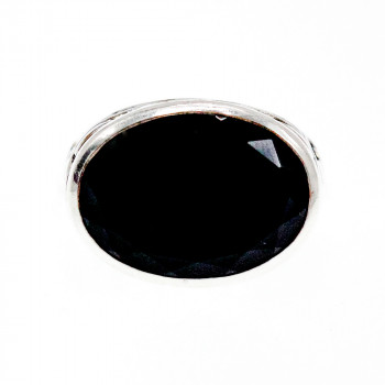 Sky Jewelry Серебряное кольцо с черным нефритом  Изысканность