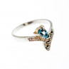 Sky Jewelry Серебряное кольцо с топазом и марказитом  Обаяние