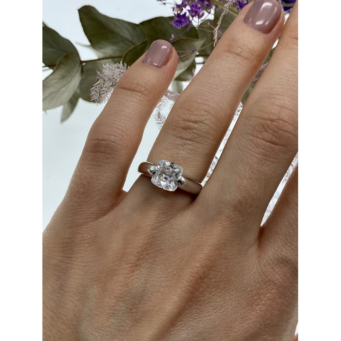 Sky Jewelry Серебряное кольцо с фианитом  Настроение