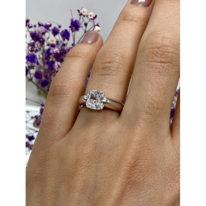 Sky Jewelry Серебряное кольцо с фианитом  Настроение