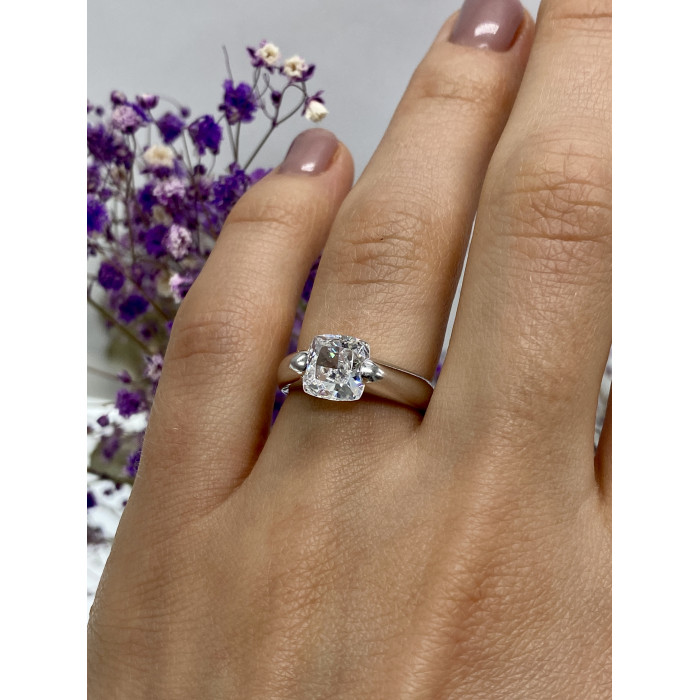 Sky Jewelry Серебряное кольцо с фианитом  Настроение