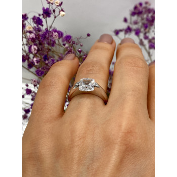 Sky Jewelry Серебряное кольцо с фианитом  Настроение