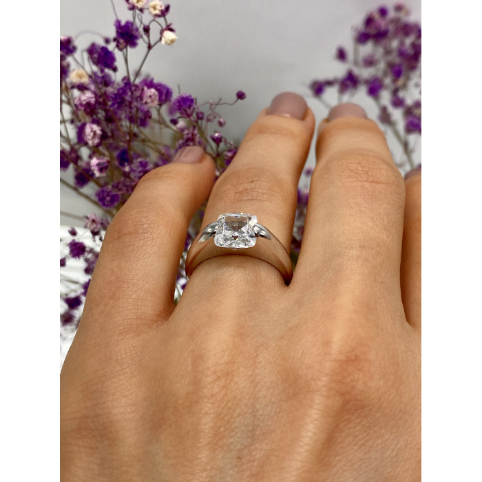 Sky Jewelry Серебряное кольцо с фианитом  Настроение