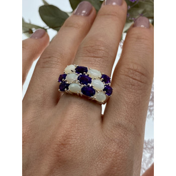 Sky Jewelry Серебряное кольцо с турмалином и опалом  Желание