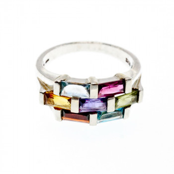 Sky Jewelry Серебряное кольцо с натуральными камнями  Невесомость