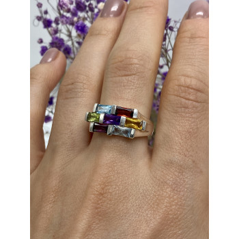 Sky Jewelry Серебряное кольцо с натуральными камнями  Невесомость