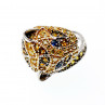 Sky Jewelry Серебряное кольцо с фианитами  Львица