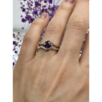 Sky Jewelry Серебряное кольцо с александритом  Блеск