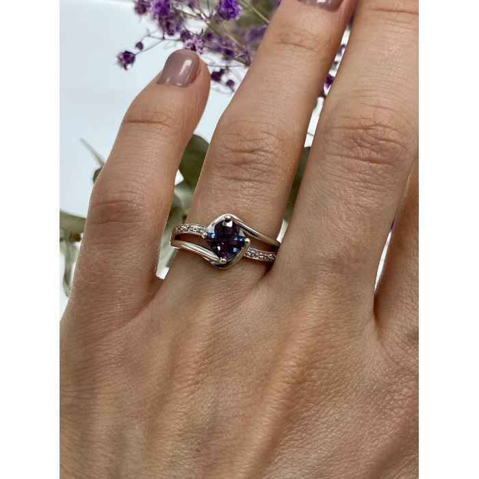 Sky Jewelry Серебряное кольцо с александритом  Блеск