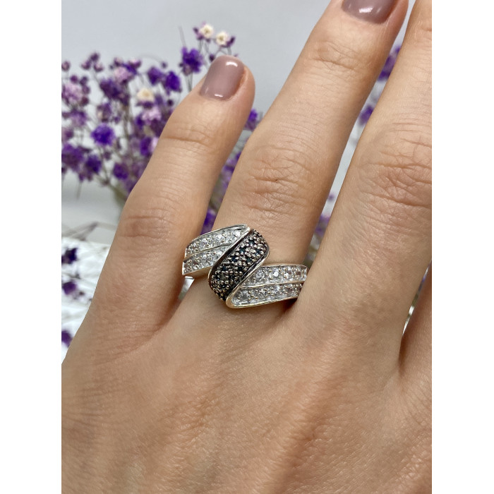 Sky Jewelry Серебряное кольцо с камнями шпинель   Очарование