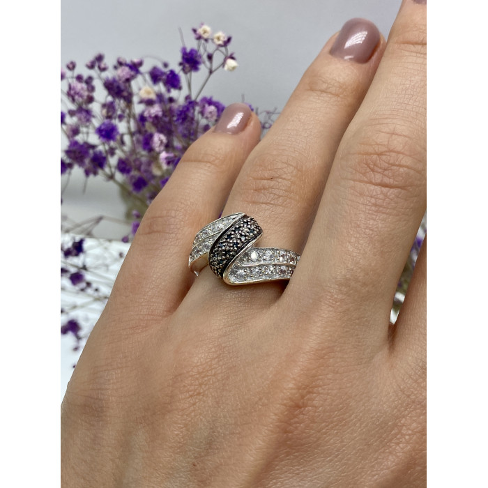 Sky Jewelry Серебряное кольцо с камнями шпинель   Очарование