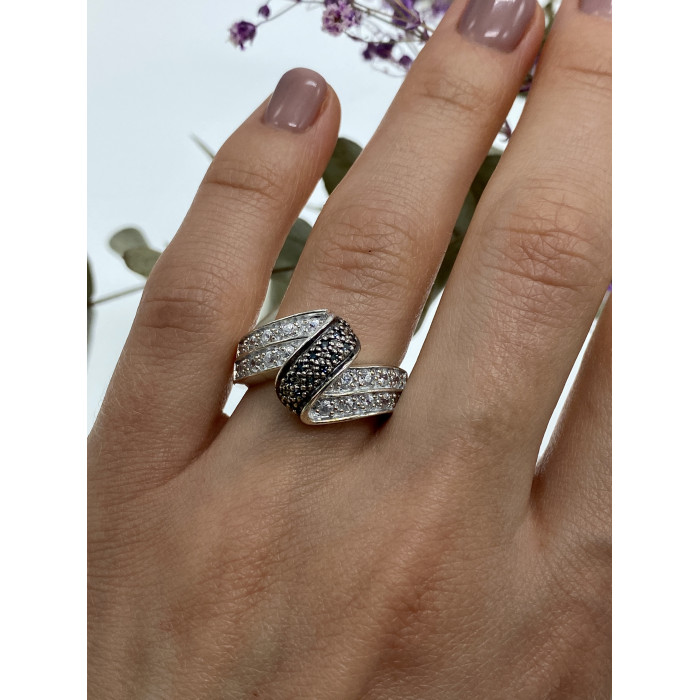 Sky Jewelry Серебряное кольцо с камнями шпинель   Очарование