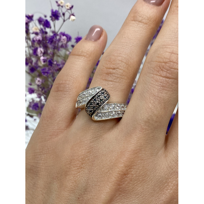 Sky Jewelry Серебряное кольцо с камнями шпинель   Очарование