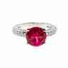 Sky Jewelry Серебряное кольцо с розовым топазом и фианитами   Обаяние
