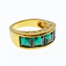 Sky Jewelry Серебряное кольцо в позолоте с изумрудом