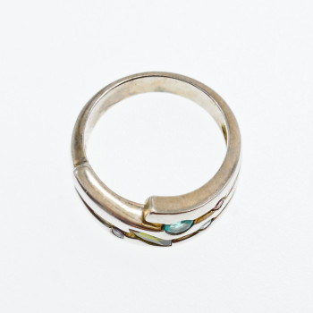 Sky Jewelry Серебряное кольцо с камнями шпинель  Минимализм