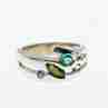 Sky Jewelry Серебряное кольцо с камнями шпинель  Минимализм