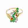 Sky Jewelry Золотое кольцо с изумрудами и бриллиантами  Вдохновение