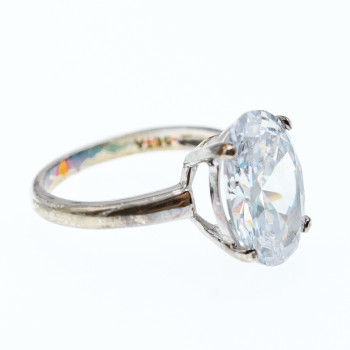 Sky Jewelry Серебряное кольцо с фианитом  Seta