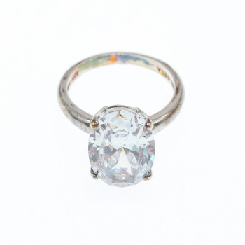 Sky Jewelry Серебряное кольцо с фианитом  Seta