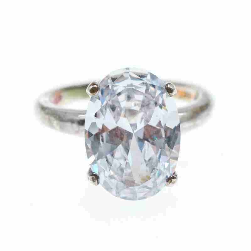 Sky Jewelry Серебряное кольцо с фианитом  Seta