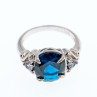 Sky Jewelry Серебряное кольцо с сапфиром и камнями иолит