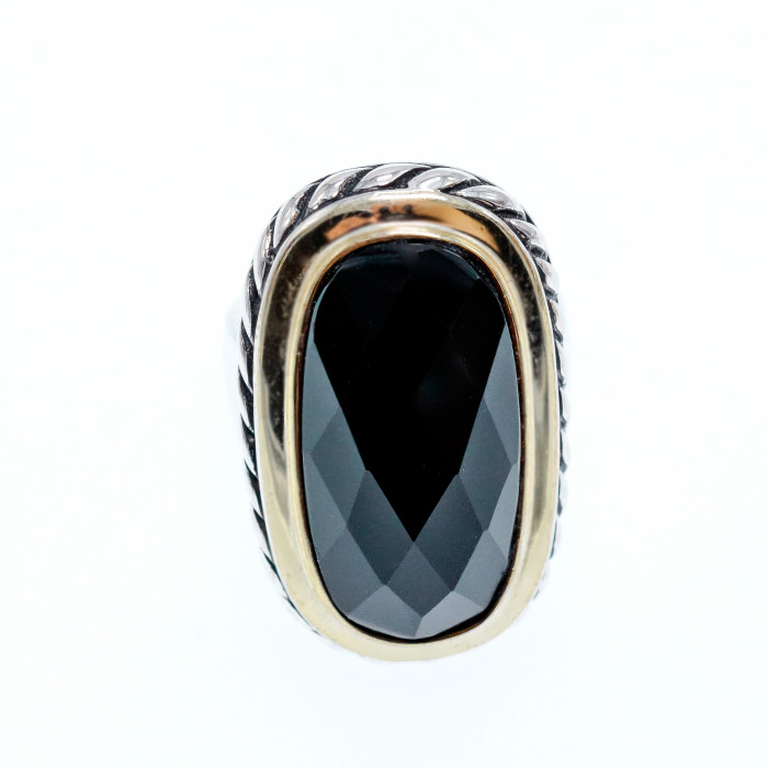 Sky Jewelry Серебряное кольцо с нефритом  Элегантность