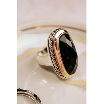 Sky Jewelry Серебряное кольцо с нефритом  Элегантность