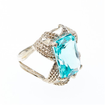 Sky Jewelry Серебряное кольцо с топазом  Фантастика