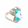 Sky Jewelry Серебряное кольцо с топазом  Фантастика