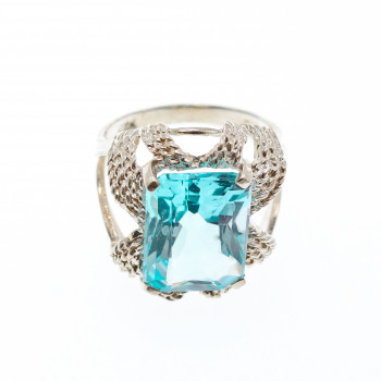 Sky Jewelry Серебряное кольцо с топазом  Фантастика