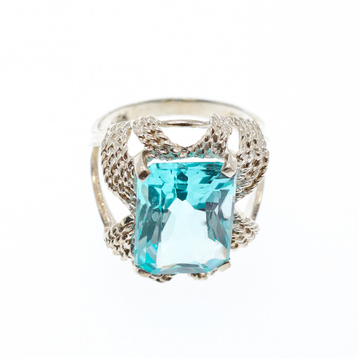 Sky Jewelry Серебряное кольцо с топазом  Фантастика