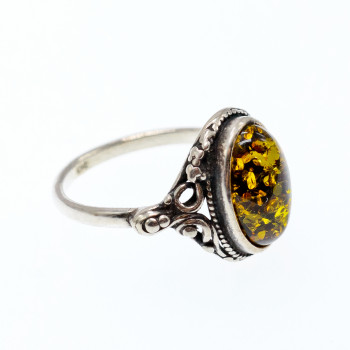 Sky Jewelry Серебряное кольцо с янтарем  Винтаж