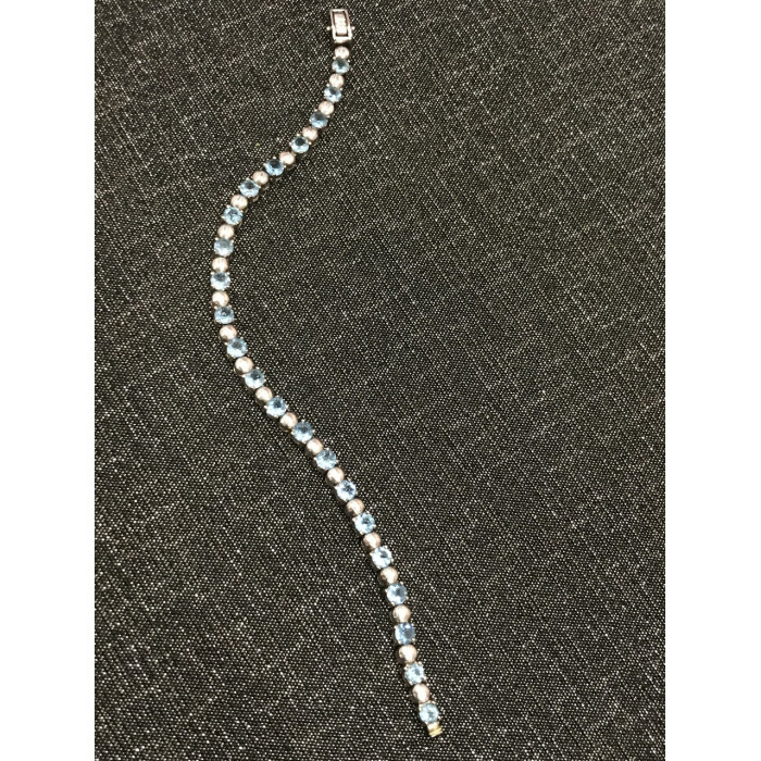 Sky Jewelry Браслет серебро 925 пробы с камнем голубая Шпинель