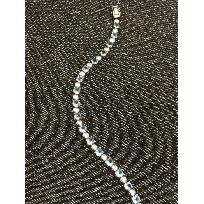 Sky Jewelry Браслет серебро 925 пробы с камнем голубая Шпинель