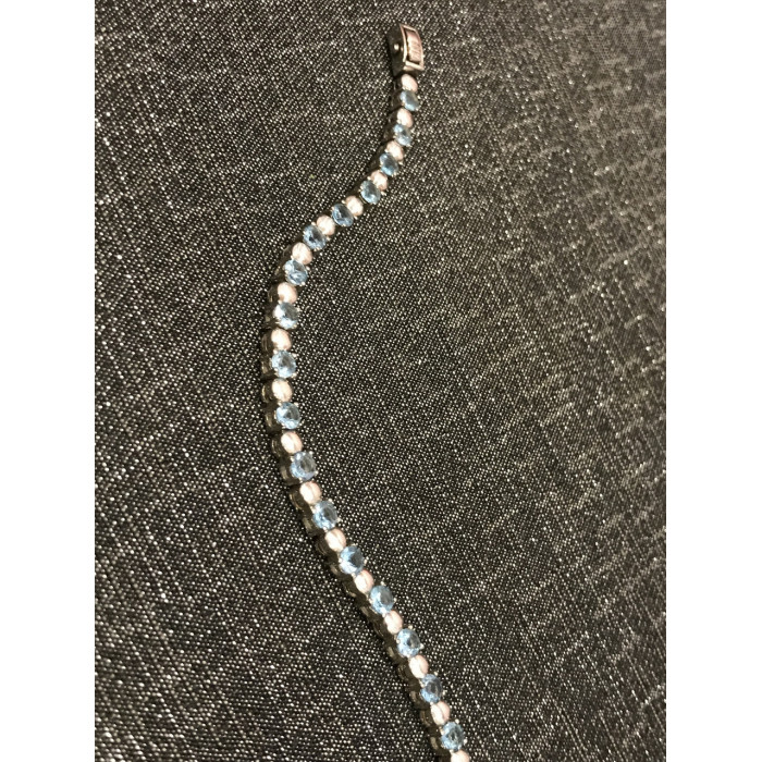 Sky Jewelry Браслет серебро 925 пробы с камнем голубая Шпинель